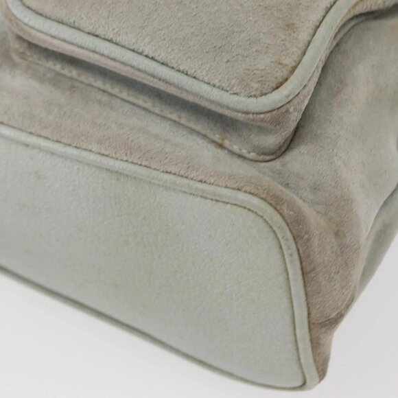 GUCCI Bamboo Backpack Suede Light Blue Gold 003 2058 0016 Auth 151681 main image 16